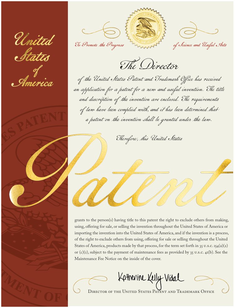 특허 등록증 — 미국 US Patent